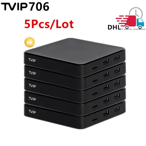 5pcs TVIP S-Box v.706 2GB 8GB 4K Ultra HD IPTV box Android 11.0 TV BOX Amlogic S905W2 2.4/5G WiFi Better ThanTVIP 705 605 SE