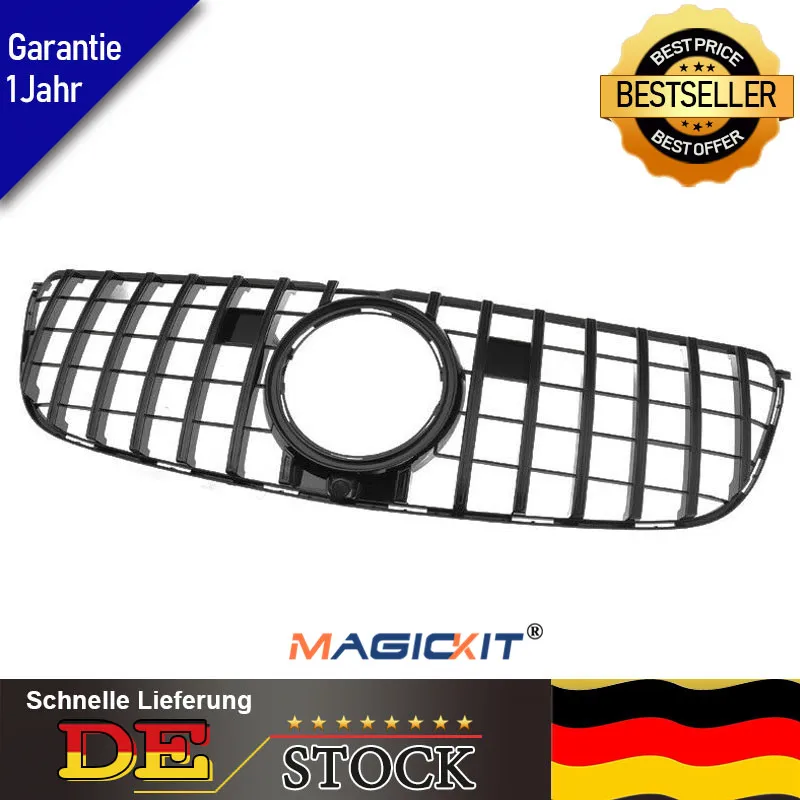 

MagicKit FOR MERCEDES GLS CLASS X166 FRONT GRILLE PANAMERICANA GT STYLE CHROME BLACK 16+