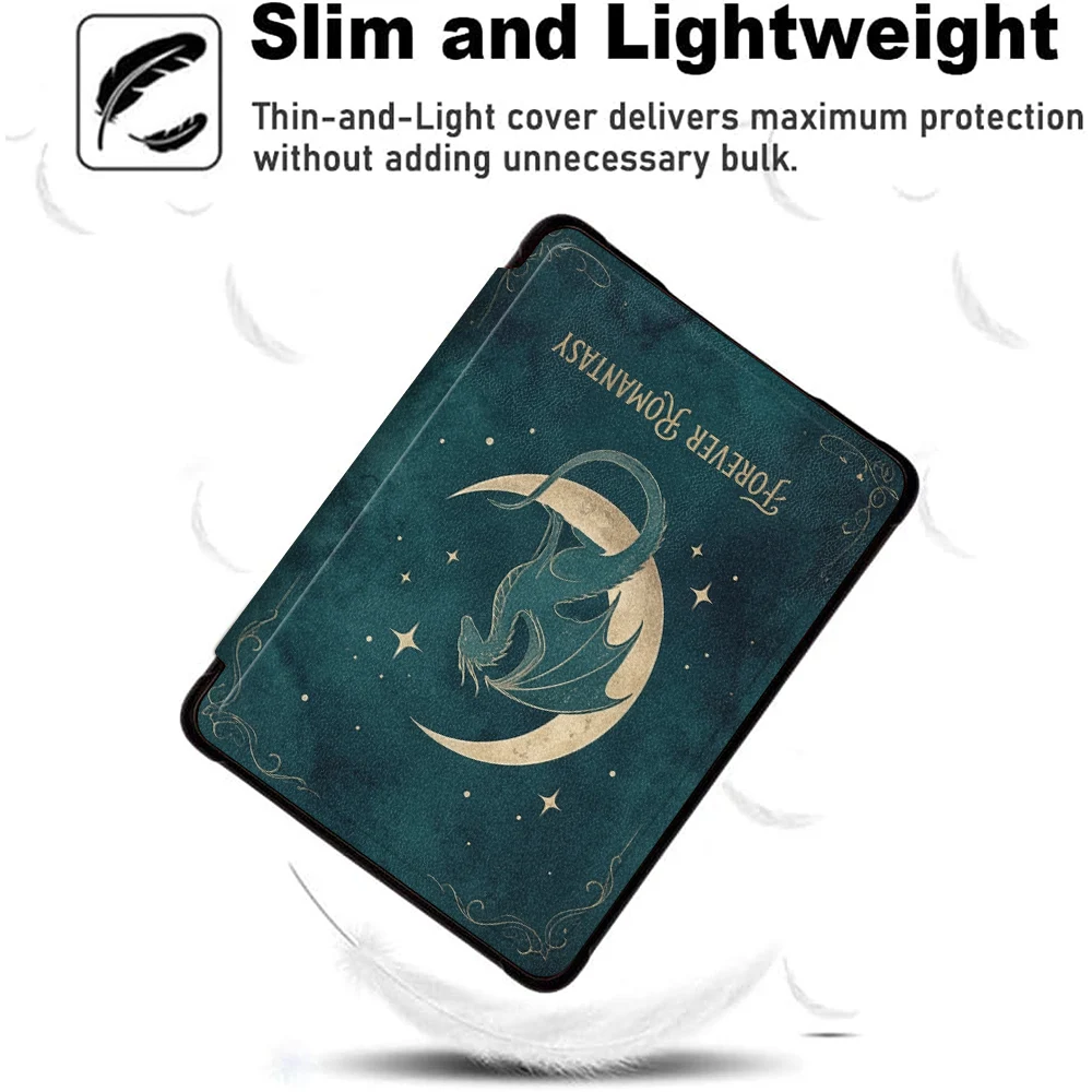 Funda protectora Dragon Moon para el nuevo Kindle de 6'' de 11.ª generación, lanzado en 2024/2022, RS23CV C2V2L3, diseño Starry Night Fox Prince.
