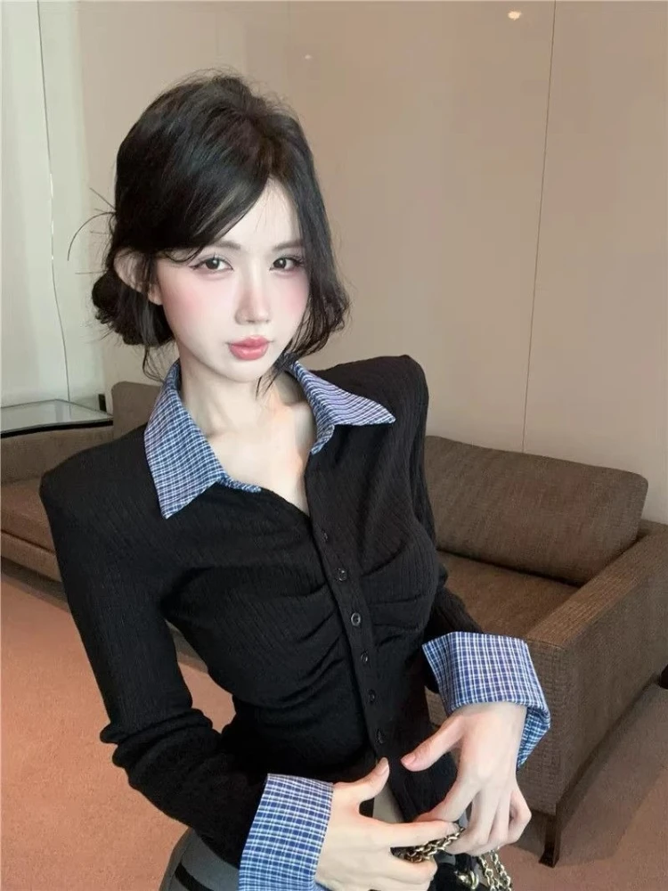 

Slimming Ruffled POLO Shirt Dress with Detachable Collar for Women