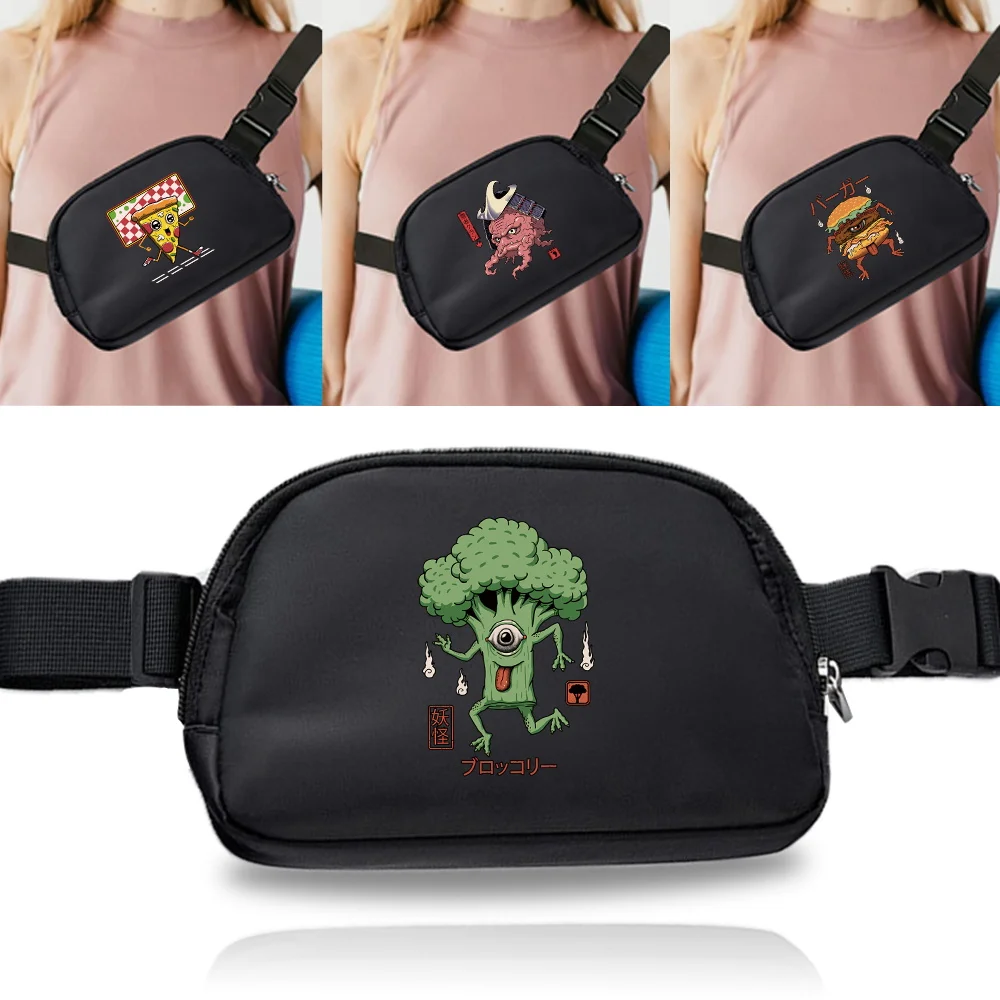 New Waist Bag Waterproof Belt Bags Cross Bag Outdoor Sports Organizers Bags Korean-style Fanny Pouch Cute Monster Pattern Series