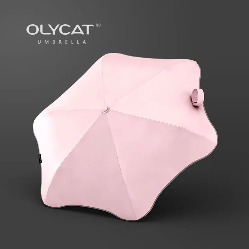 OLYCAT New Folding Umbrella Rain Women Creative Sun Protection Kids Umbrella Windproof 6K Aluminum Parasol Clear Umbrella UPF50+