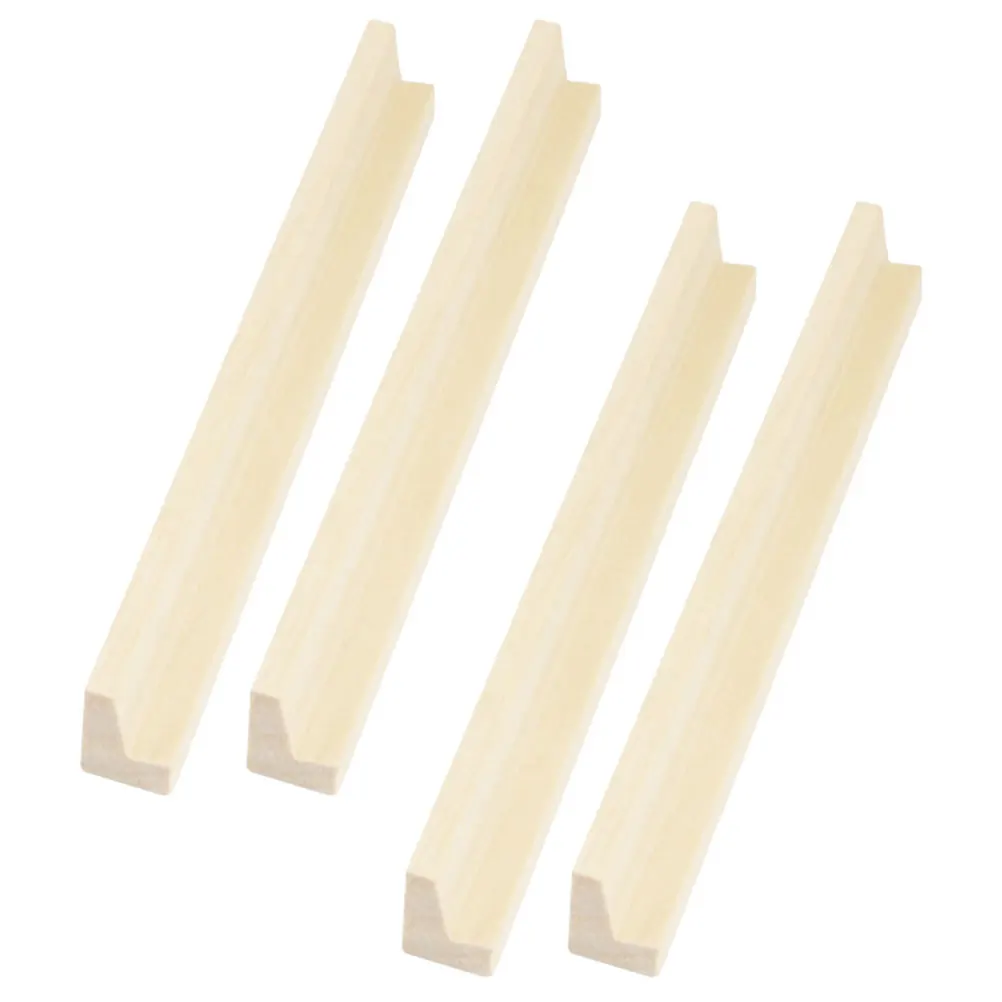 

4pcs Wooden Letter Ornaments 19cm Domino Holder Tray Display Stand DIY Accessory MultiFunction Base Wooden Domino Trays