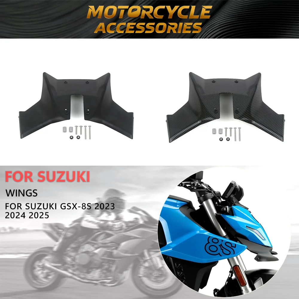 

For Suzuki GSX-8S 2023 2024 2025 Downforce Frontal Spoiler Naked Aerodynamic Winglet Front Headlight Extension GSX8S