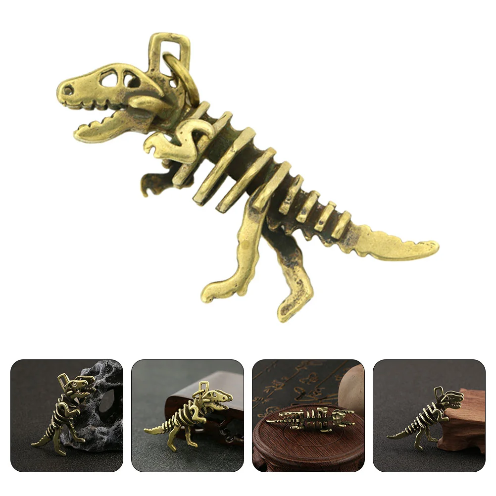 2 Pcs Mini Key Chain Pendant Animal Figurines Feng Shui 650X450X200CM Brass Car Keychain Dinosaur Decor