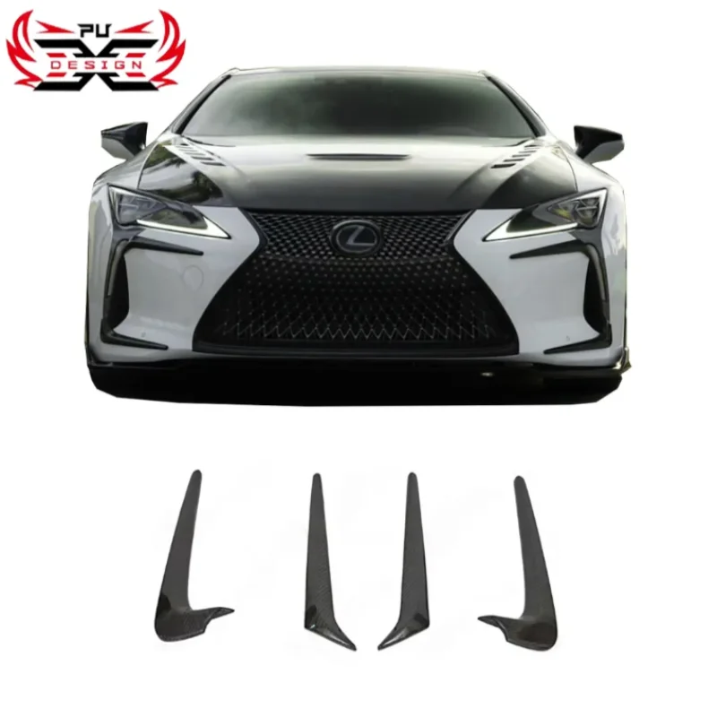 

Wholesale Dry Carbon Fiber Front Canards for Lexus LC500 LC500H RW Style Body Kit