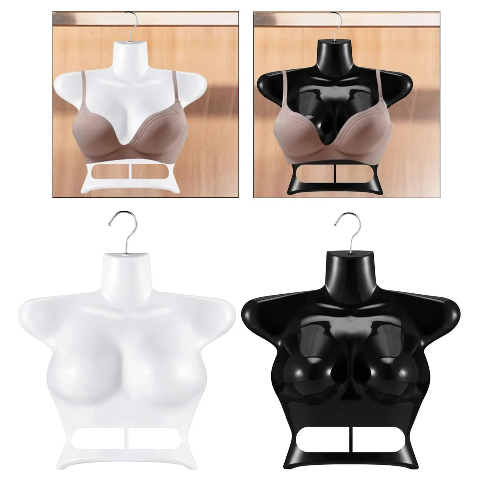 Female Mannequin Hanger Half Body Plastic Upper Torso Display Rack for Store Underwear Shirts