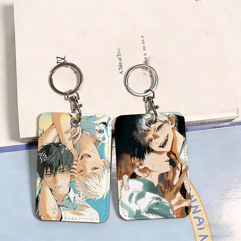 The Summer Hikaru Died Anime Badge Holder Keychain for Bank Business Work Card Holder Student Card Protective Case Bus Card