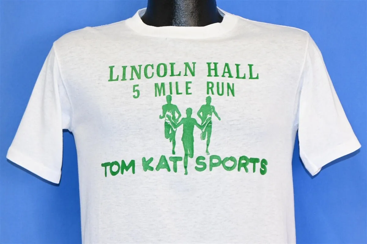 

Футболка Lincoln Hall 80-х годов 5-миллийный бег Том Кат Спортивная футболка для шоссейных гонок Маленькая