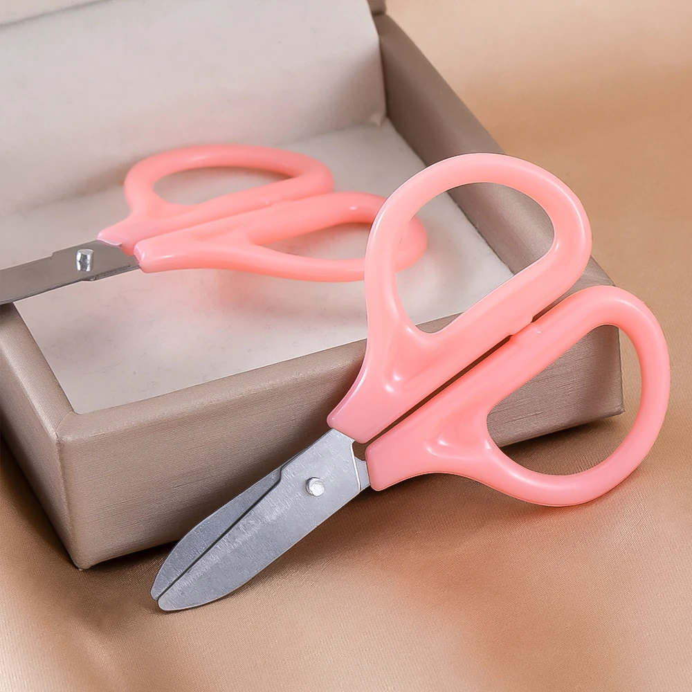 1Pc/10Pcs/100Pcs Mini Scissors Jewelry Making Tools DIY Craft Beading Thread Cutter Pink