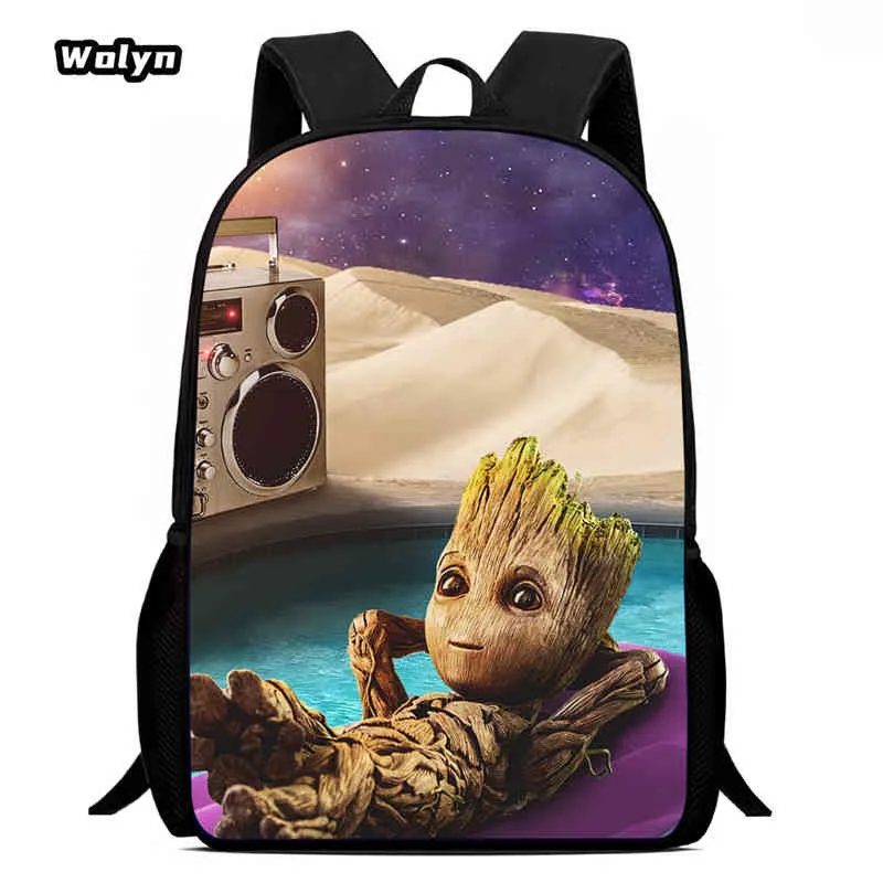 

Mochila Groot School Backpack,Cartoon Groot School Bags for Girls Boys,Durable &Light Weight Kids Bags for Kindergarteen