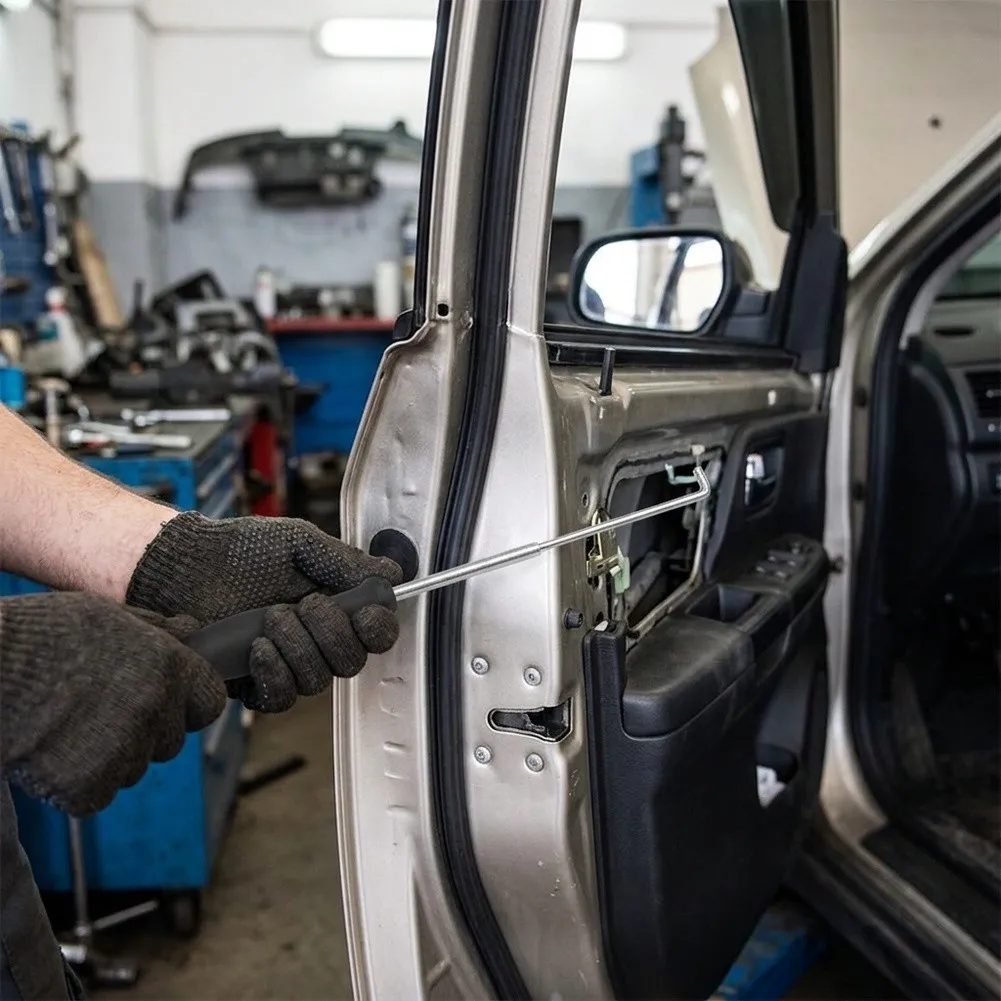 Automotive Tool for Removing Door Handles from Lock-Free Doors Ergonomic Shape Steel Build for Repeated Workshop Use