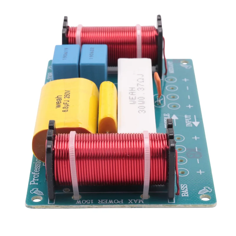 4Pcs 120W Speaker Crossover 3 Way Audio Frequency Divider Loudspeaker WEAH-338 3 Unit Crossover Filters For Speakers