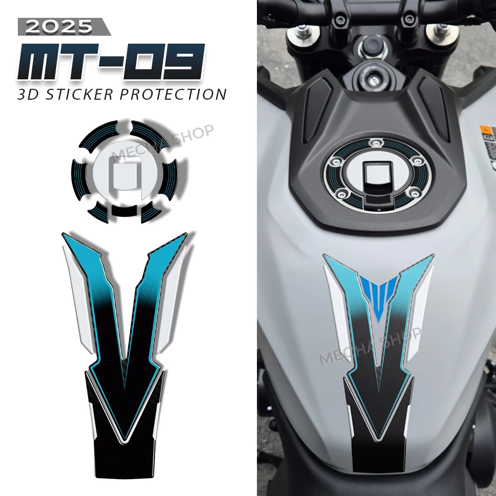 

Motorcycle Accessories For MT-09 2025 Ice Storm MT09 MT09 Accessories Motorcycle 3D Resin Stickers Tank Pad Protection Kit