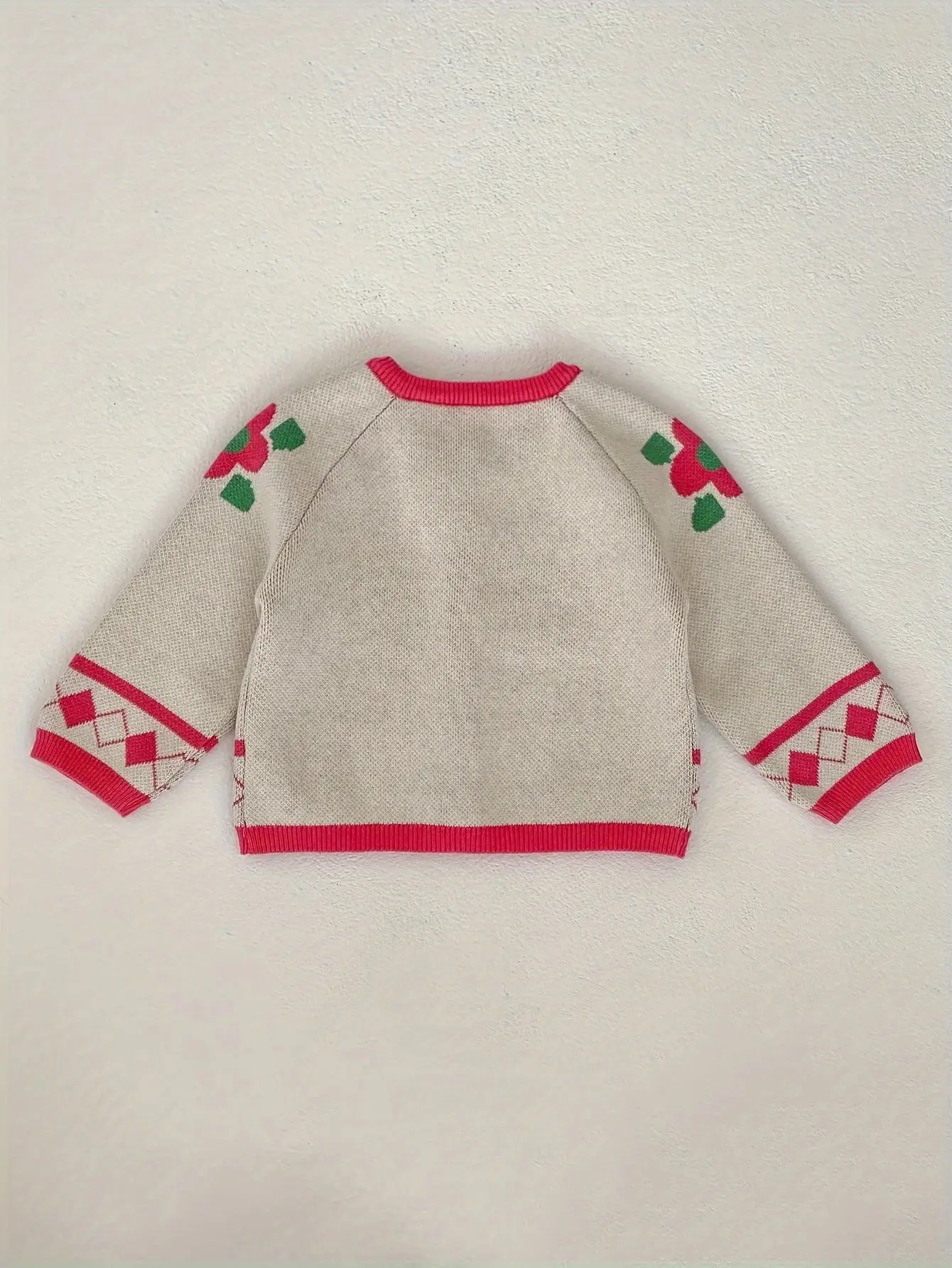Autumn and Winter New Collection, Baby Clothing, 0-3 Year Old Female Baby, House Flower Jacquard Knitted Coat