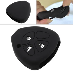 3 Buttons Silicone Straight Plate Car Key Case Protector Holder Fit for Toyota Avensis Camry Corolla Rav4 Kluger Land Prado