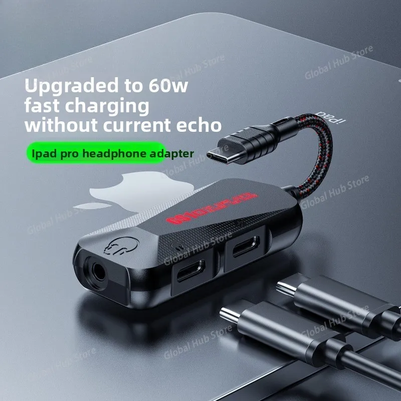 GS1 Earphone Typec Adapter Three-in-one Game Phone Sound Card Hi-Res-level Sound Quality Charging Adapter