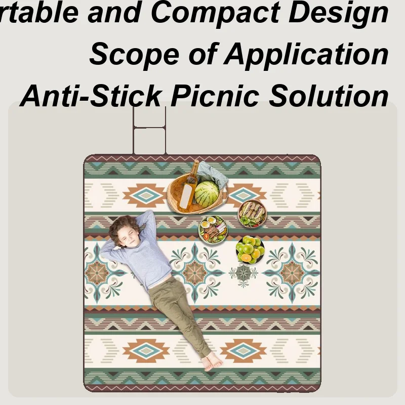 

Foldable Picnic Blanket Packable Picnic Blanket 78x78inch Sandproof Waterproof Weatherproof Bohemian Accessories For Grass Lawn