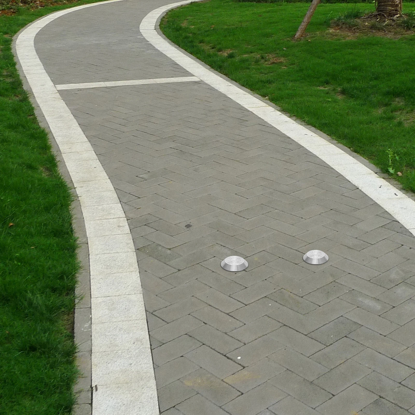 10Pcs Stainless Steel Tactile Blind Road Nail Studs for Sidewalk Pathway Safety Warning Markers Tactile Nail Round Safety Studs