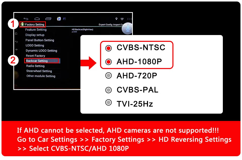 Smartour AHD 1080P 180 Grad Golden Fisheye Einstellbare Auto Vorne Reverse Backup Rückansicht Kamera Für Fahrzeug Android DVD Monitor – Detail 6
