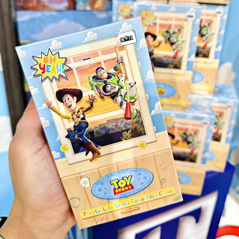 

In Stock Original Toy Story 30th Jugar Con La Vida Collectible Card Woody Buzz Lightyear Anime Character Card Kids Toys Gifts