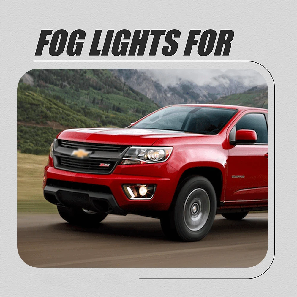 Front Bumper Fog Lamp Upgrade Kit FOR Chevrolet Colorado 2015 2016 2017 2018 2019 2020 Version Additional Foglight Set