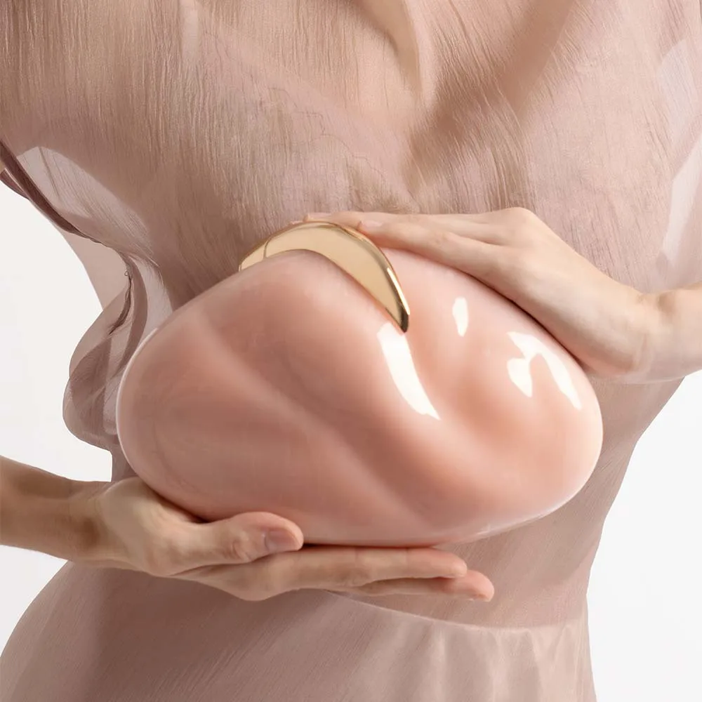 2025 New Arrival Alien Acrylic Snail Shape Hard Shell Box Clutch Bag Women Metal Handle Mini Purse Luxury Shoulder Bag  Prom Bag