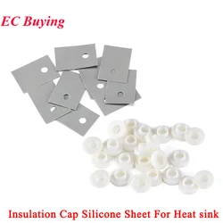 500Pcs/50pcs TO-220 Isolated Silicone Pad Sheet Strip Heatsink Shim TO 220 Transistor Plastic Insulation Washer For Heat sink