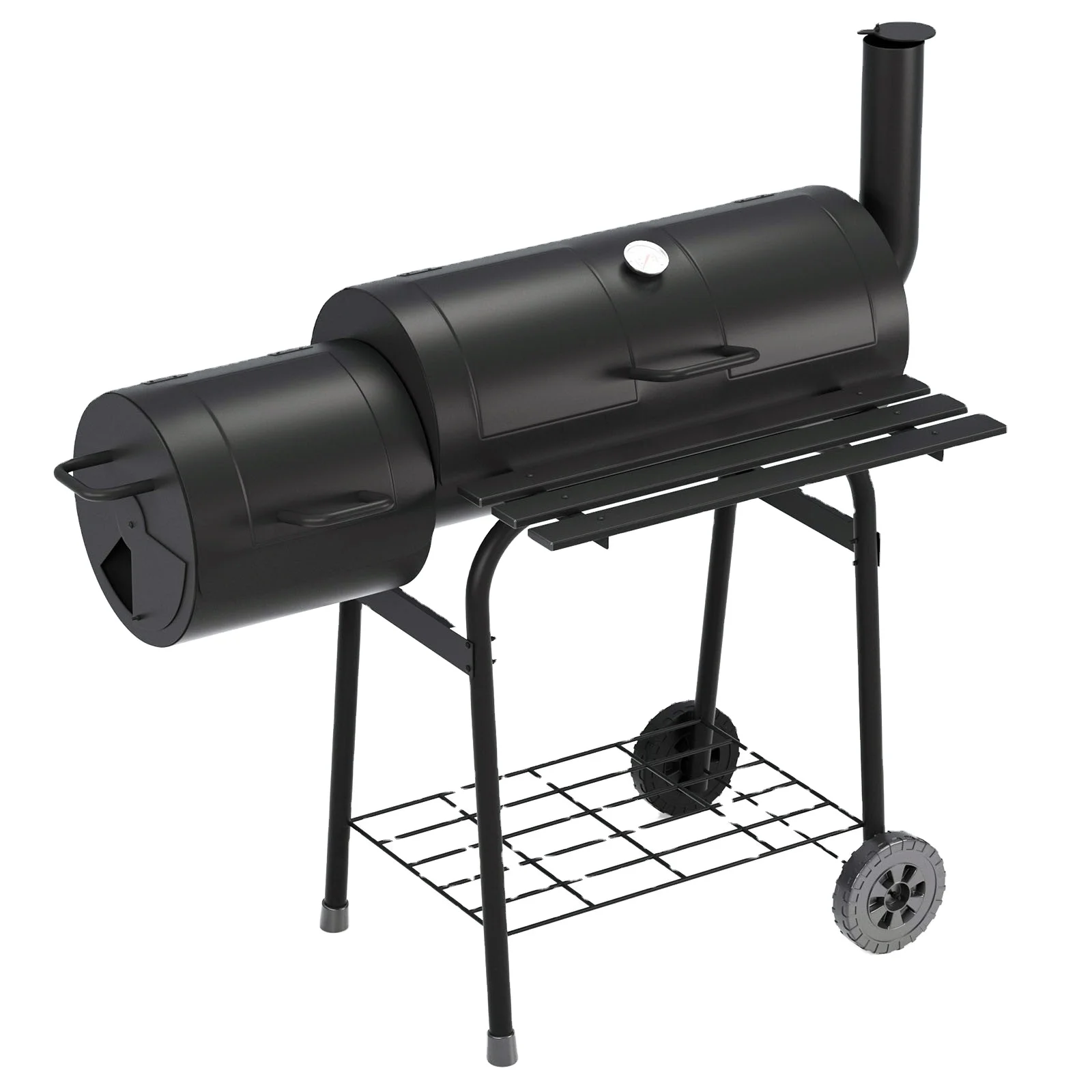 smoker pellet grill american style smoker bbq charcoal grill with offset side smoker box