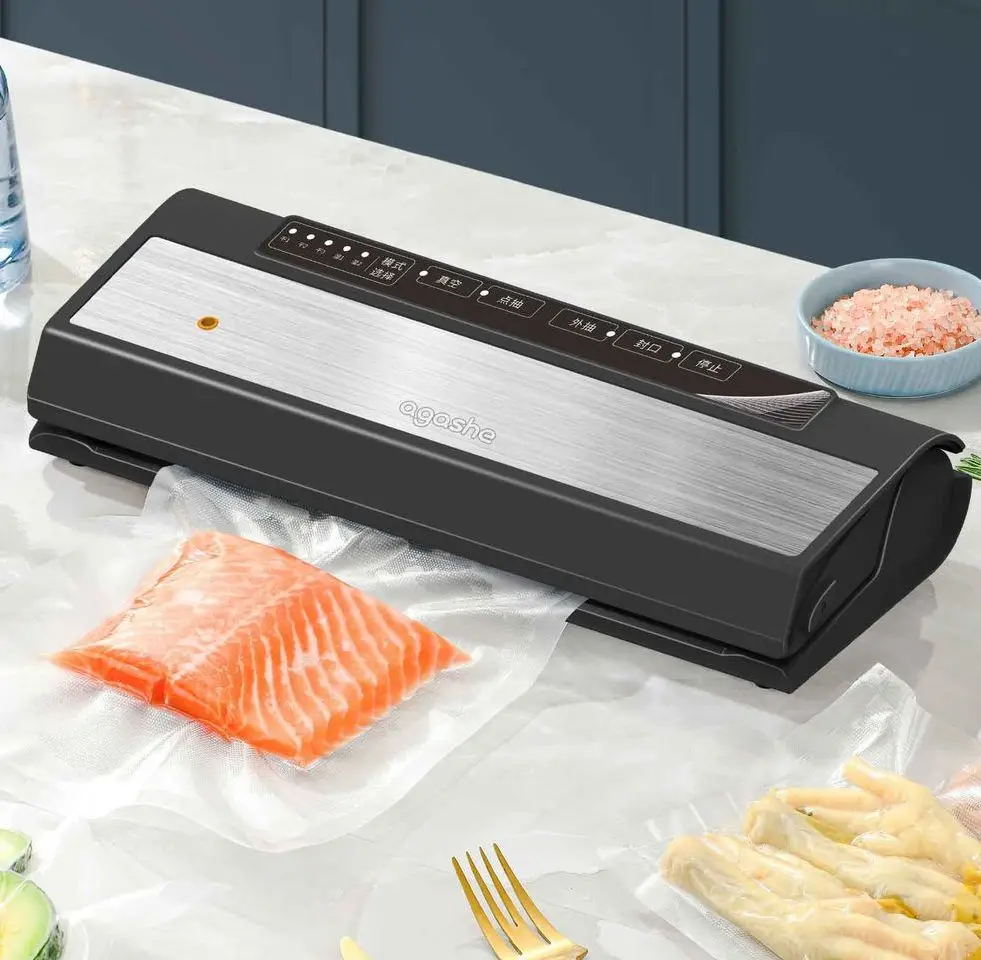 

Vacuum Sealer with 10 bags, Home Kitchen Food Preservation, Automatic Sealing and Packaging Machine, Suitable for 28cm wide bag