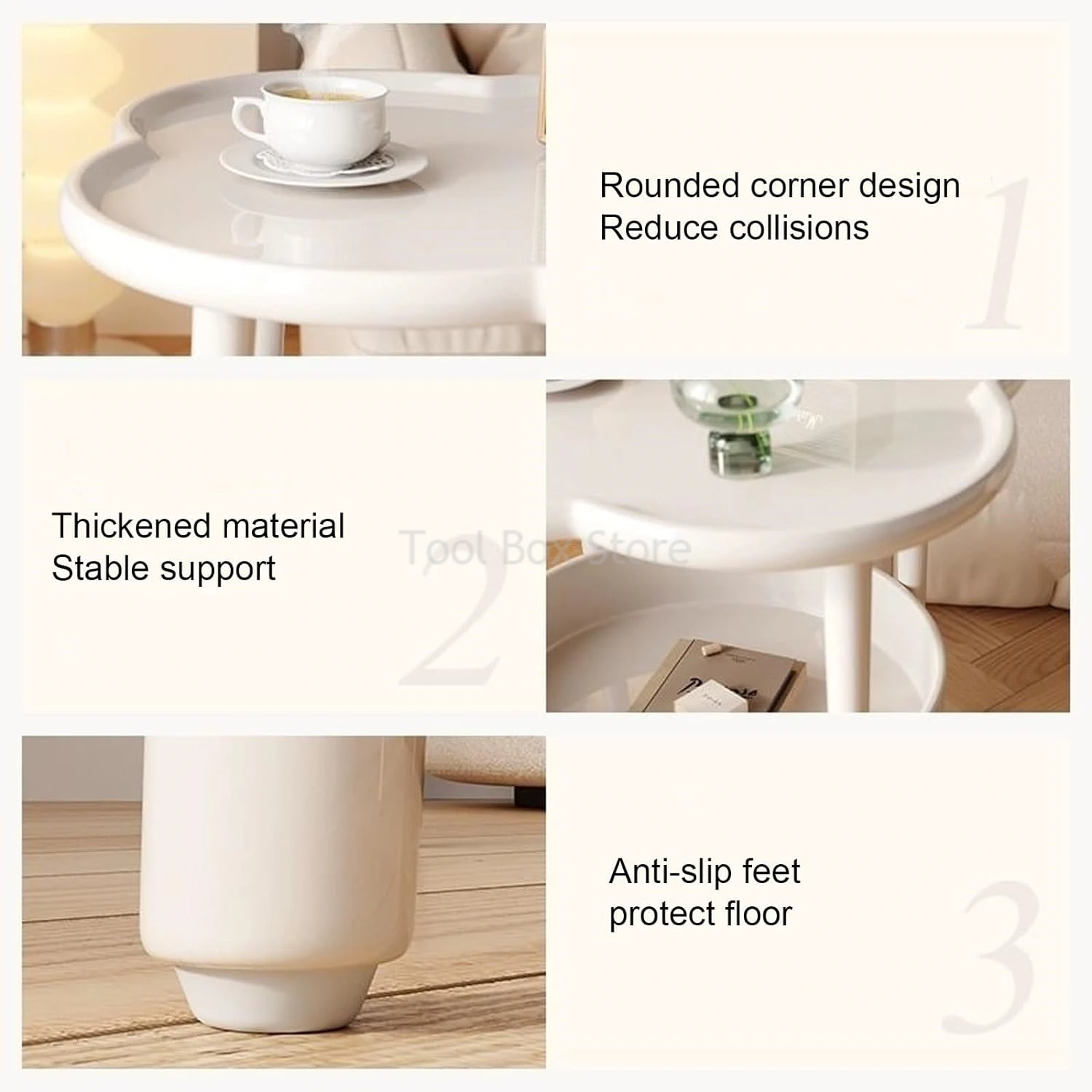 Creative Side Table Bedroom Bedside Small Round Table Living Room Sofa Side Cabinet Storage Table Simple Coffee Tables