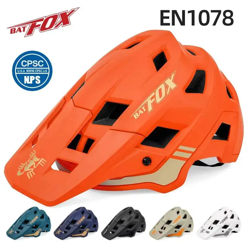 BATFOX MTB DH Cycling Helmet Ultralight Road Mountain Bike Bicycle Integrally-molded Helmet Men Women Ultralight Moto Cross