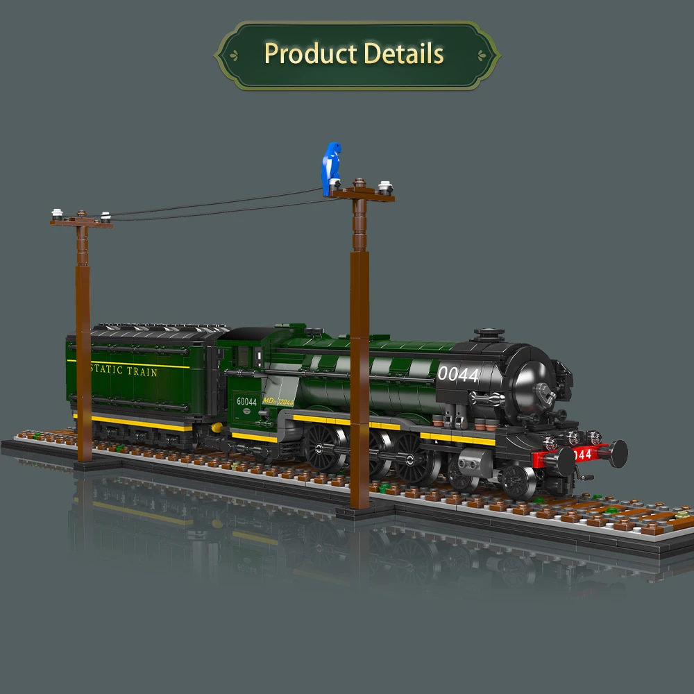 Mold King 12044 Flying Scotsman Trein Model 1766 STKS Bouwstenen Speelgoed MOC Puzzel Montage Bricks Kit voor Kind Verjaardagscadeau