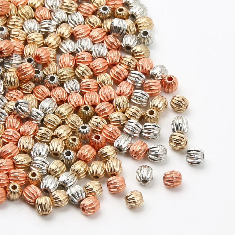 200/400pcs CCB dynia koraliki 4mm charm paciorki szklane luźne koraliki do tworzenia biżuterii naszyjnik bransoletka DIY