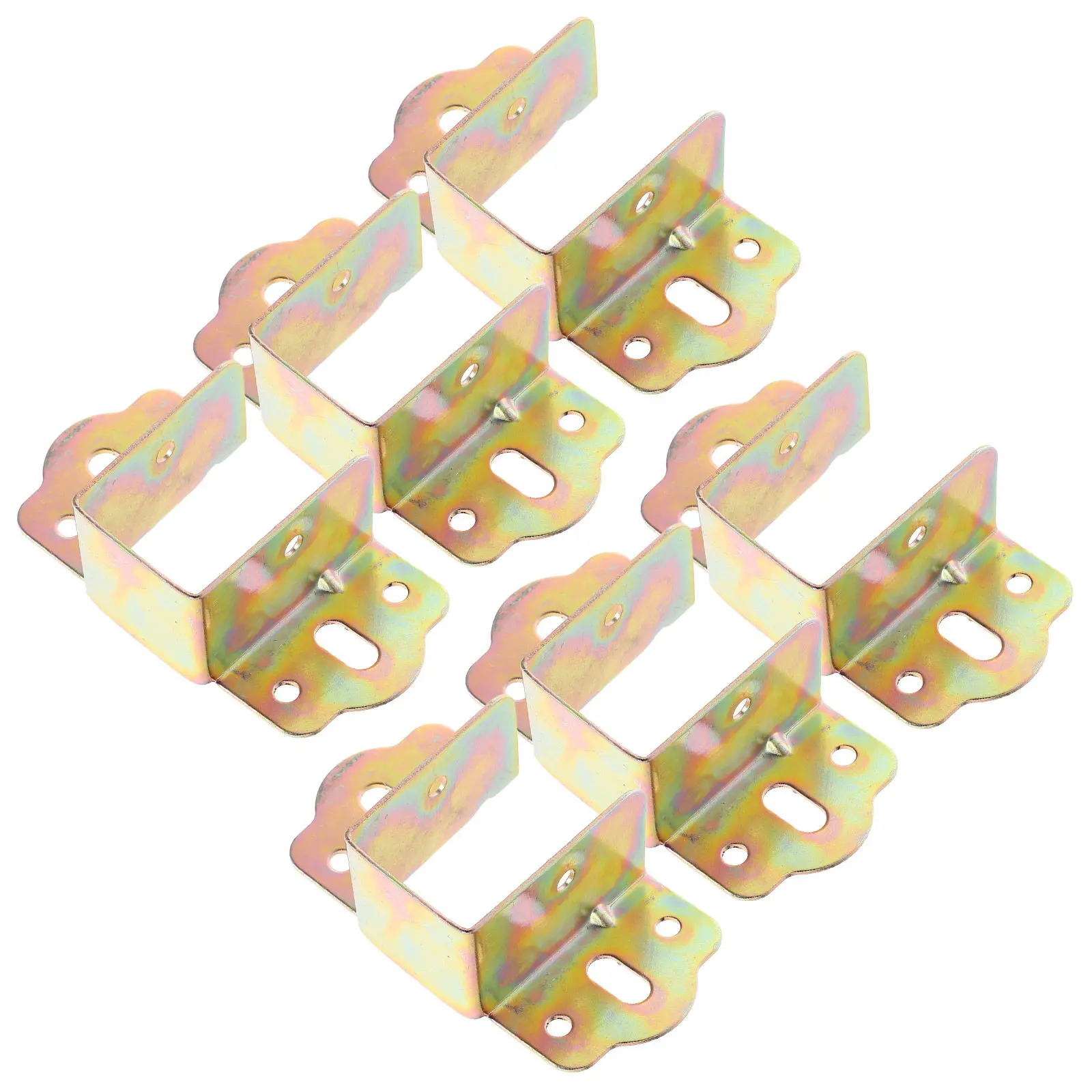 6 Pcs King Size Bed Frame Plate Hinge Buckle Rail Fasteners Hardware Accessories Connecting Fittings