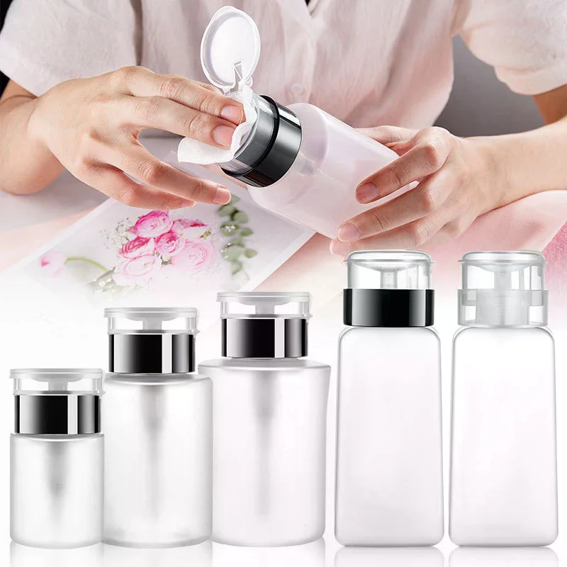 1Pcs 150/180/250ml Empty Pump Dispenser Liquid UV Gel Polish Nail Art Polish Clean Bottle Polish Cleanser Remover Bottle