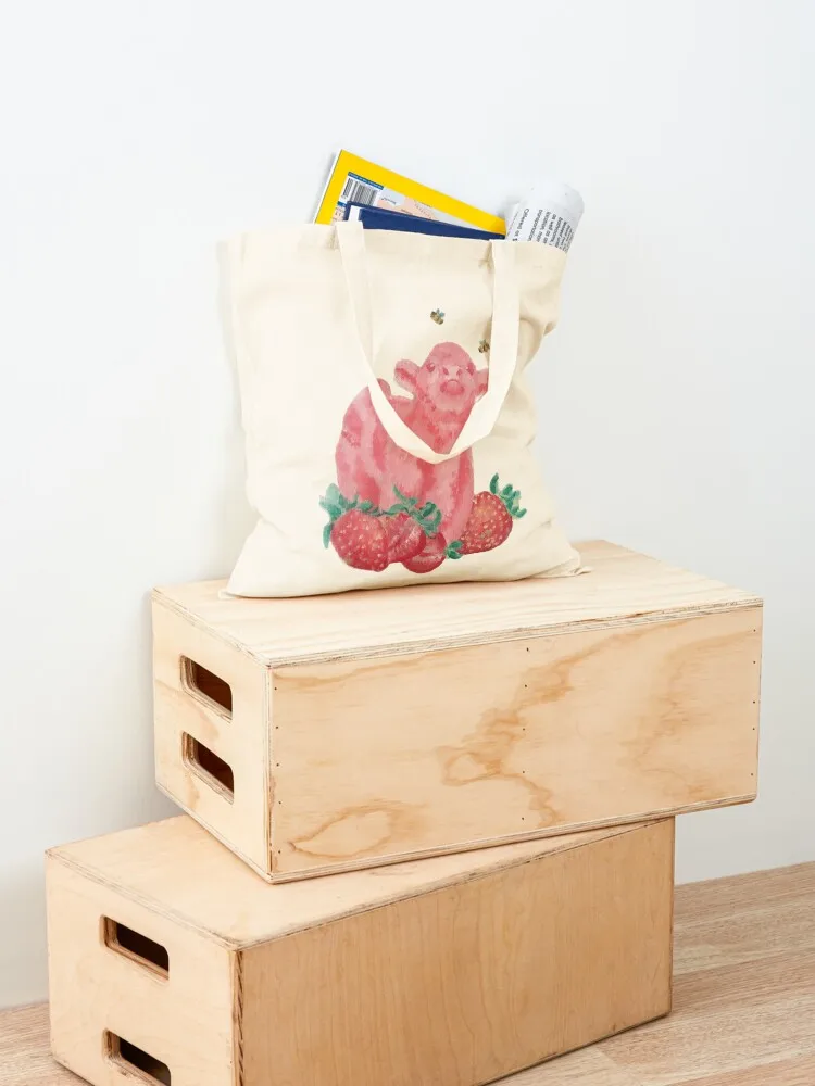 Everything Else Strawberry Cow Tote Bag shopping cart bags ecological bags Candy bags custom