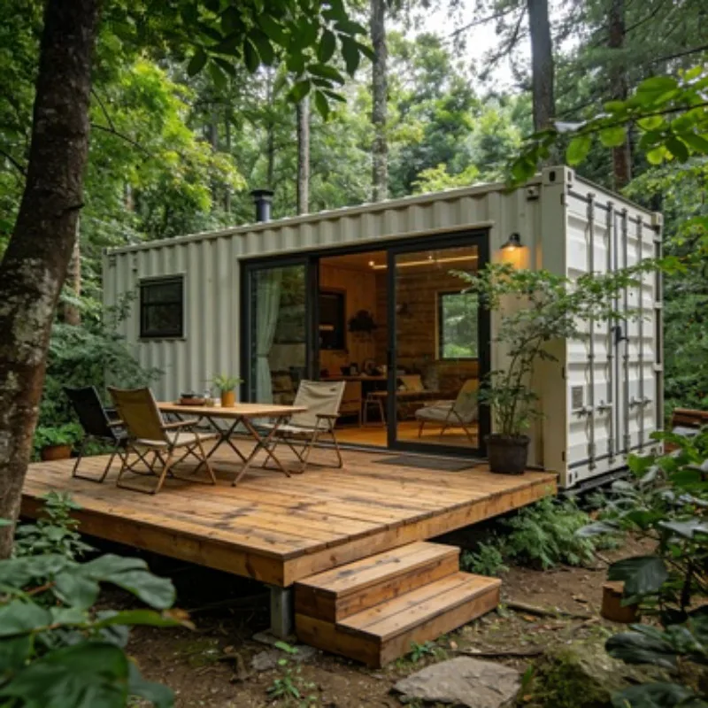 Sell Foldable 20ft 40ft Double Wing Expansion Box Container Tiny House With Bedroom Living Room Kitchen and Bathroom House