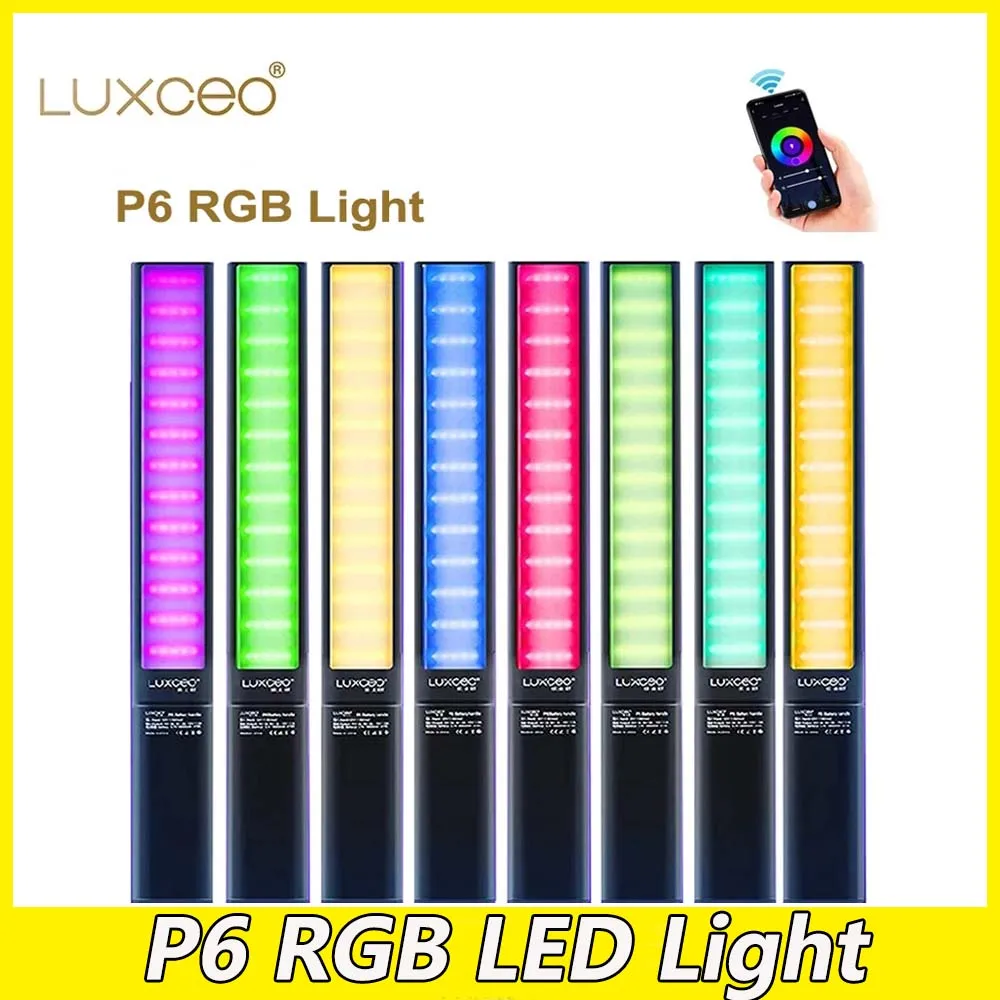 LUXCEO P6 RGB LED Video Light 2500K-6500K Photo Light 18W Fill Light 10000mAh Controlled by Phone App vs Yongnuo YN360 III