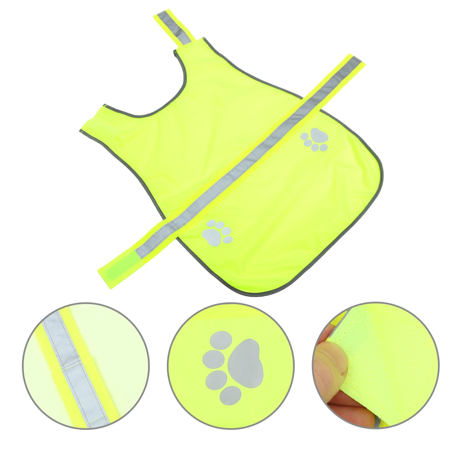 

Dog Reflective Vest Outdoor Pet Clothing Fluorescent High-Visibility Decorative Apparel Comfortable Adjustable Straps