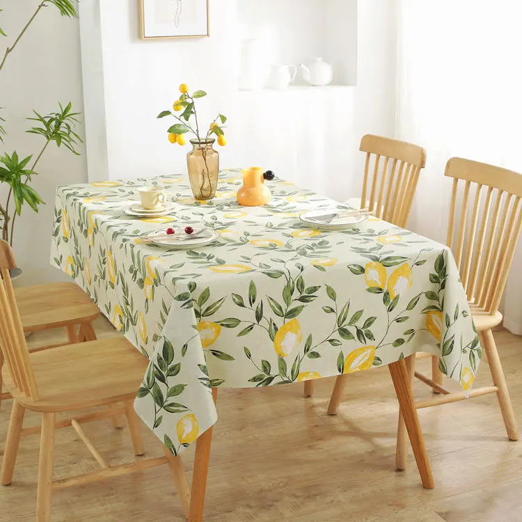 PVC Waterproof and Oil-proof Plastic Tablecloth Bedside Table Dustproof Decorative Cloth Living Room Coffee Table Tablecloth