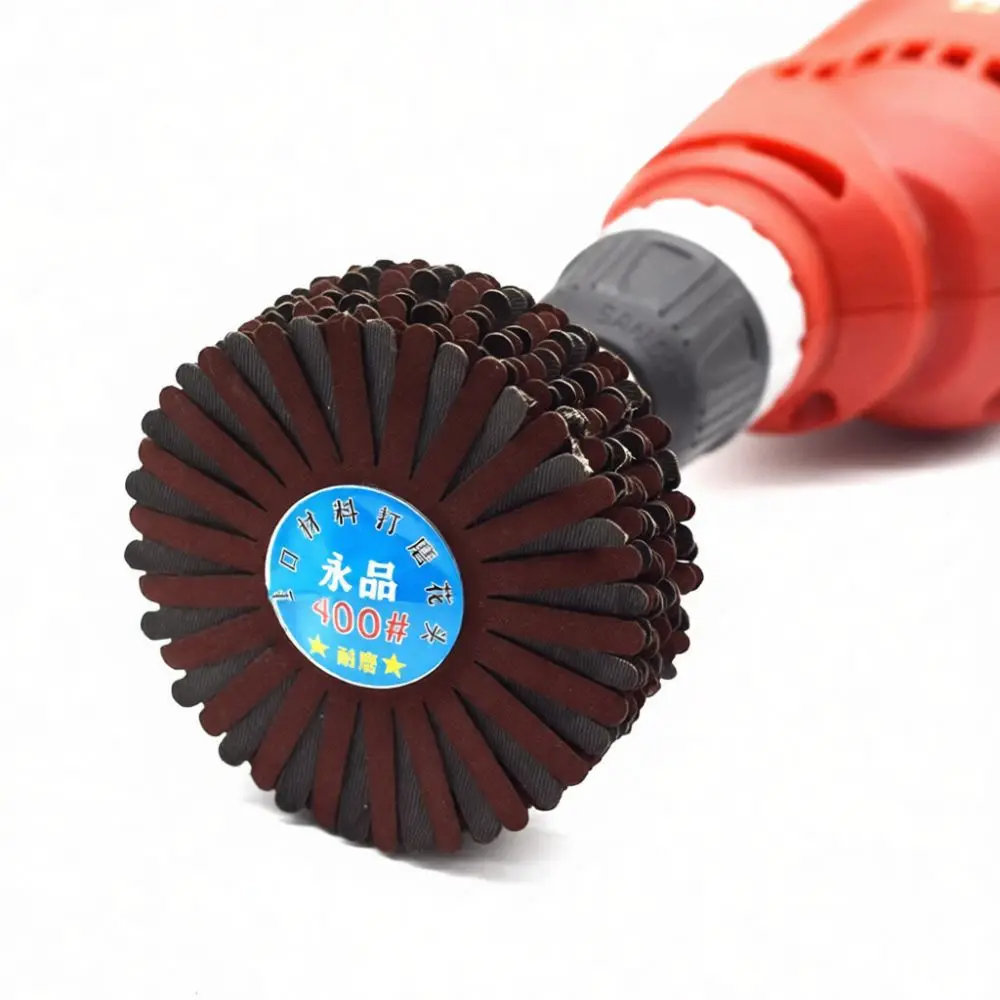 Sanding Flap Wheel Abrasive Head For Wood Root Carving Metal Restoration Rust Removal Finishing Grinding Rotary Bit