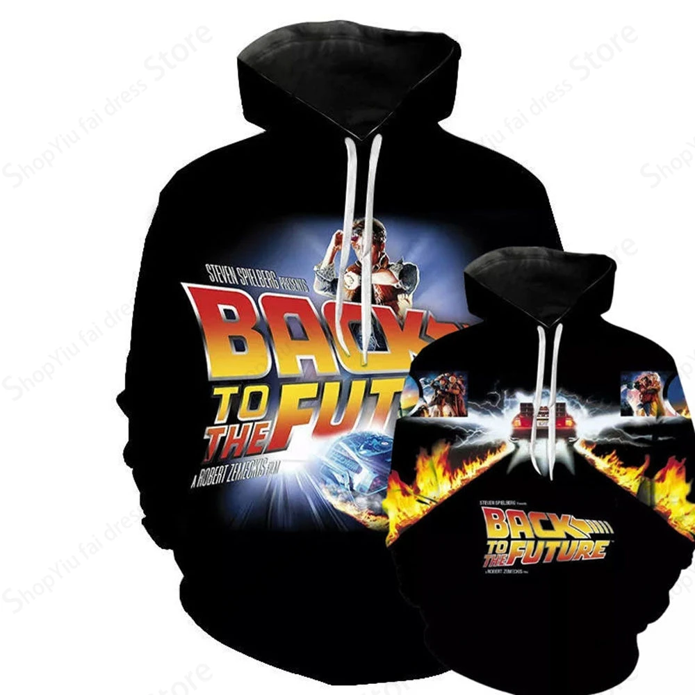 Back To The Future 3d Print Graphic Hoodie Men Women Fashion Oversized Hoodies Autumn Winter Sweatshirt Boy Coat Women Sweats