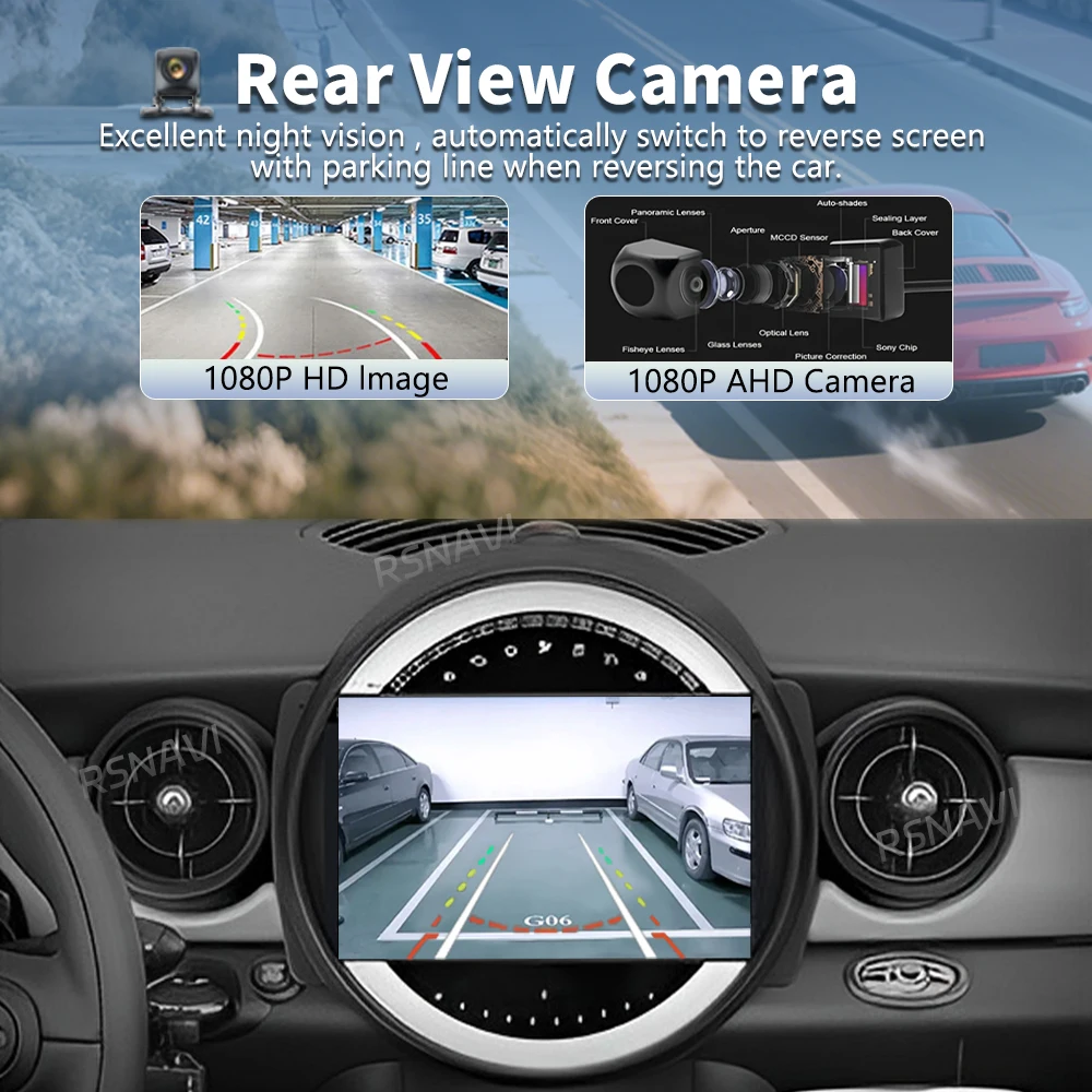 Android 16 Wireless Carplay Auto Car Radio For BMW Mini Cooper R56 R60 R51 2006-2014 Multimedia Video Player Navigation Stereo