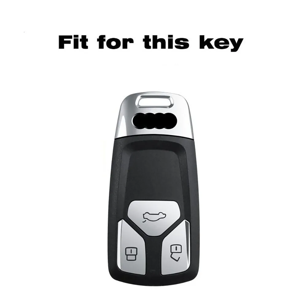 ABS Carbon Fiber Car Key Case Cover For Audi A4 B9 A5 A6 8S 8W Q5 Q7 4M S4 S5 S7 TT TTS TFSI RS Protector Shell Fob Accessories