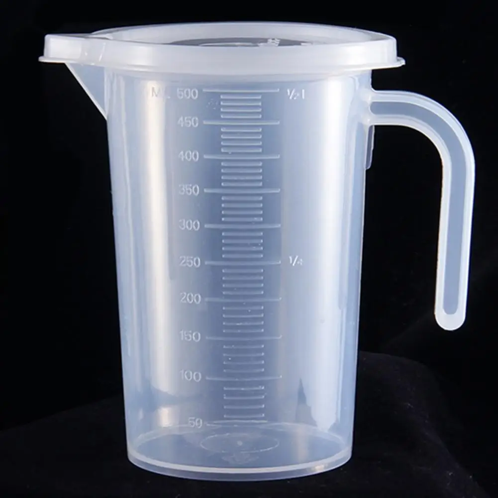 500ml/1000ml/2000ml Heat-resistant Measuring Cup Strong Toughness Plastic Clear Scale Portable Measuring Jug Kitchen Accessories