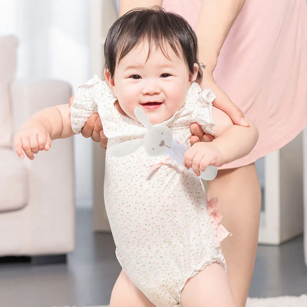 قطعتان من خشخيشات الأطفال على شكل حيوانات ناعمة للمواليد الجدد، ألعاب للعب والتقاط للرضع والأطفال الصغار