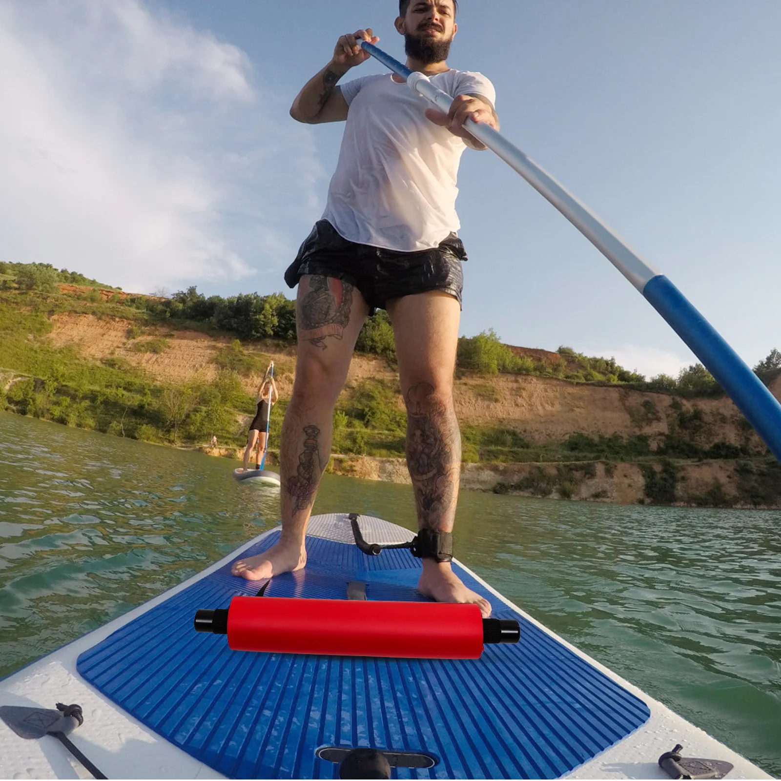 

Cushion Foot Board Footrest Kayak Brace Pegs Boat Seat Red EVA Outdoor Portable Boating Supplies for Inflatable