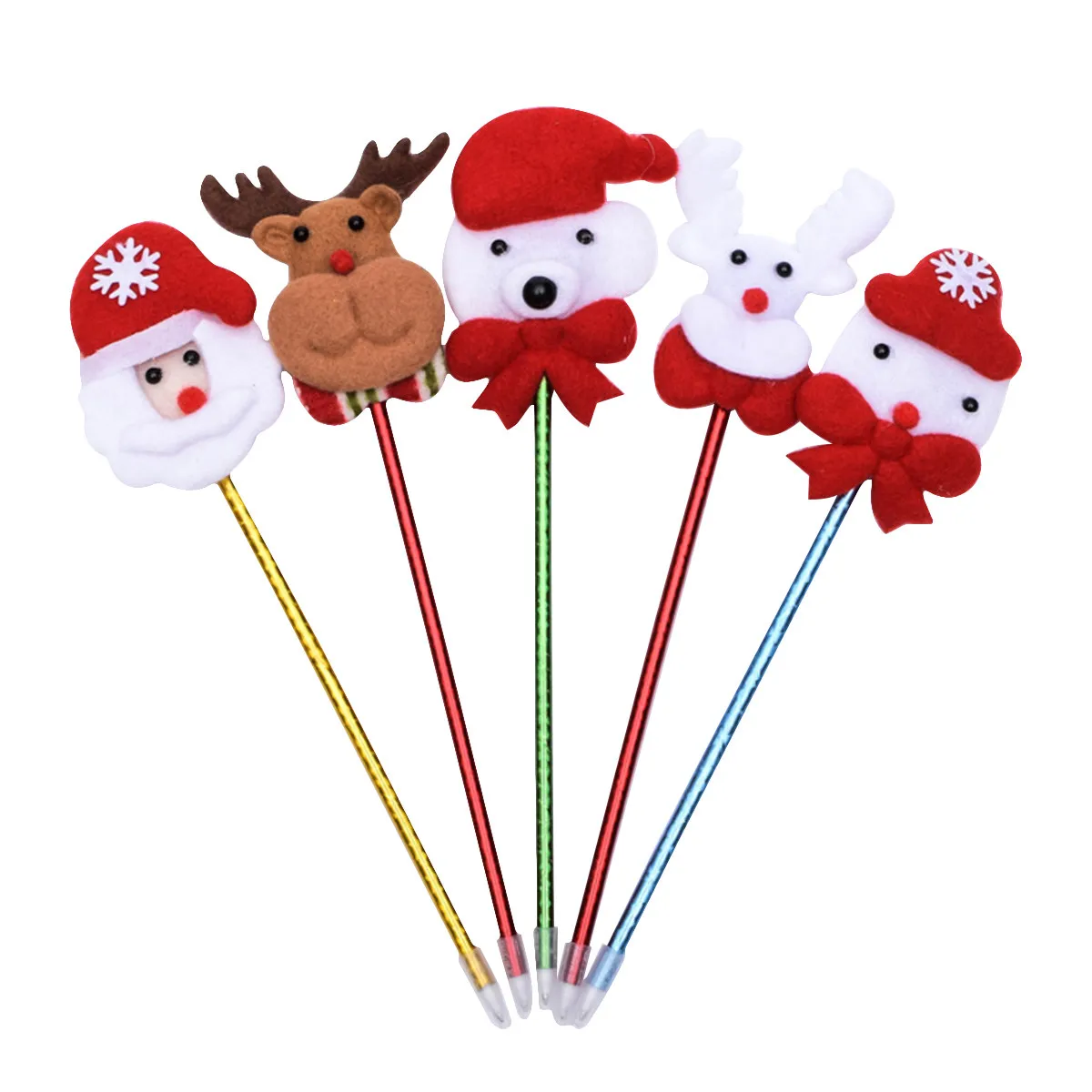 

5Pcs LED Santa Claus Luminous Pens Funny Christmas Party Props for Festival Beach Party Carnival Stag Night Pens