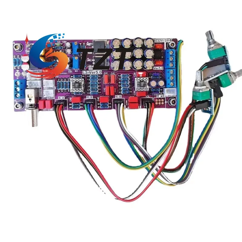 TZT L3 Ultra Class A Servo Linear Low Noise Preamplifier HiFi Tone Board OPA2604 Operational Amplifier with Extension Cable